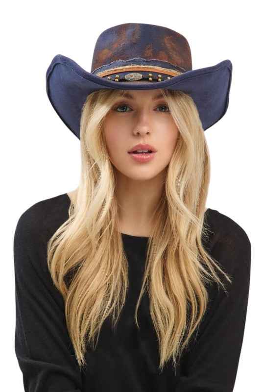 Distress Vintage Shapable Fedora Cowboy Hat 25034852_d1837547-289b-4c93-a0f8-1af0ced520b4