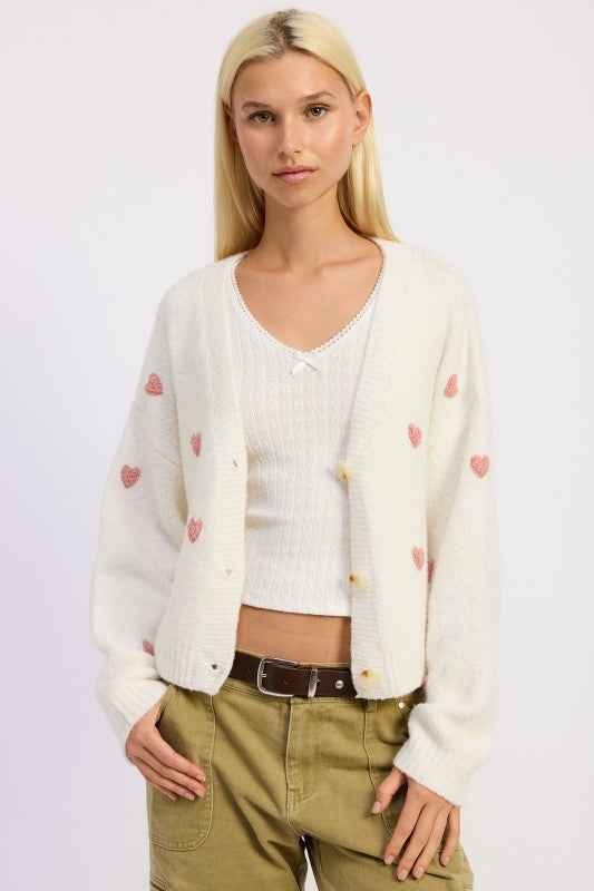 CROPPED CARDIGAN WITH EMBROIDERY IVORY PINK 25035427_daff0431-7d29-47bb-bedb-a0a3461bd807