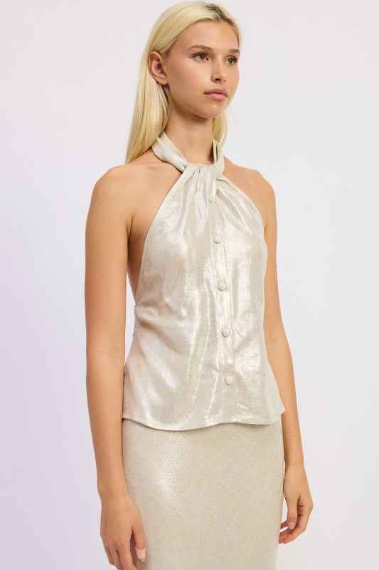 HALTER NECK BOTTON DOWN TOP 25035429_9568c541-0882-4fab-80b1-cf892b74403d