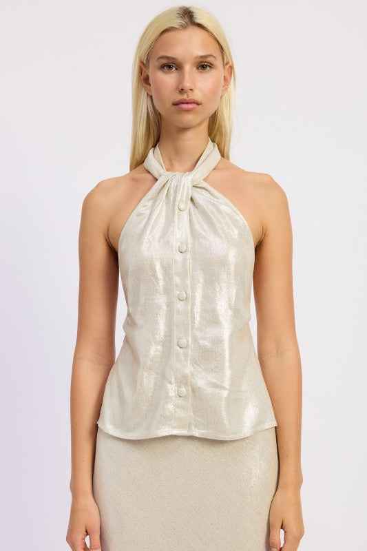 HALTER NECK BOTTON DOWN TOP 25035429_b0f8a5b6-8a25-4625-99ca-db07dbb16a37