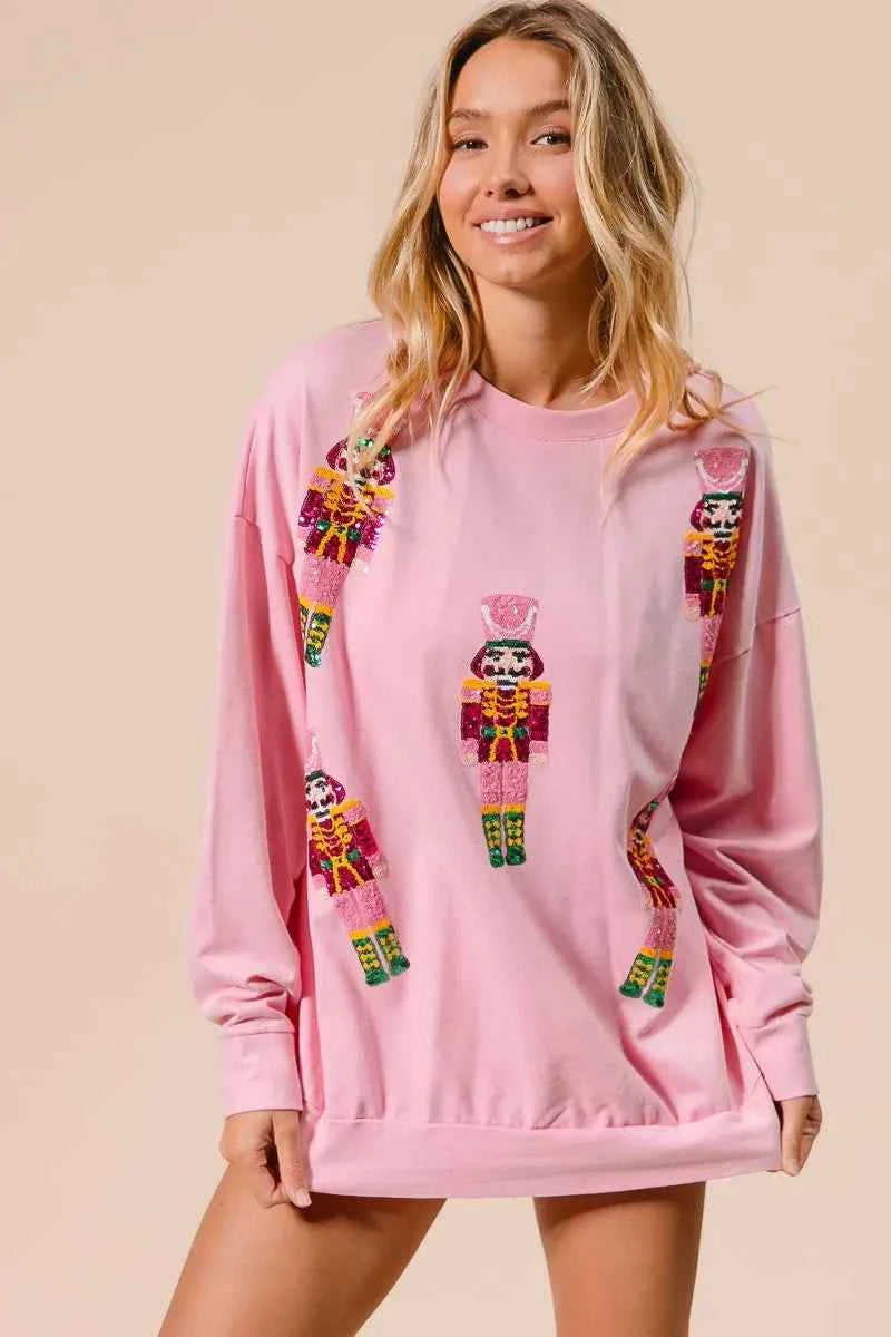 BiBi Sequin Nutcrackers Embroidery Christmas Sweatshirt 2505db0b55c14d8faae99c48a1db5990-Max-Origin