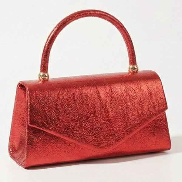 Metallic Glitter Mini Handbag Top Handle Triangle Red One 25064736_4f9d7e5d-2aee-45ef-8a26-a8fab5b33b27