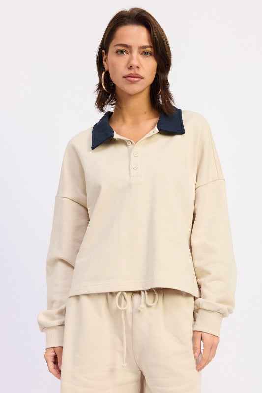 CONTRAST COLLAR PULLOVER TOP VINTAGE IVORY 25066198_6e3e9f3e-2cfc-4f67-928f-02172ccd82b7