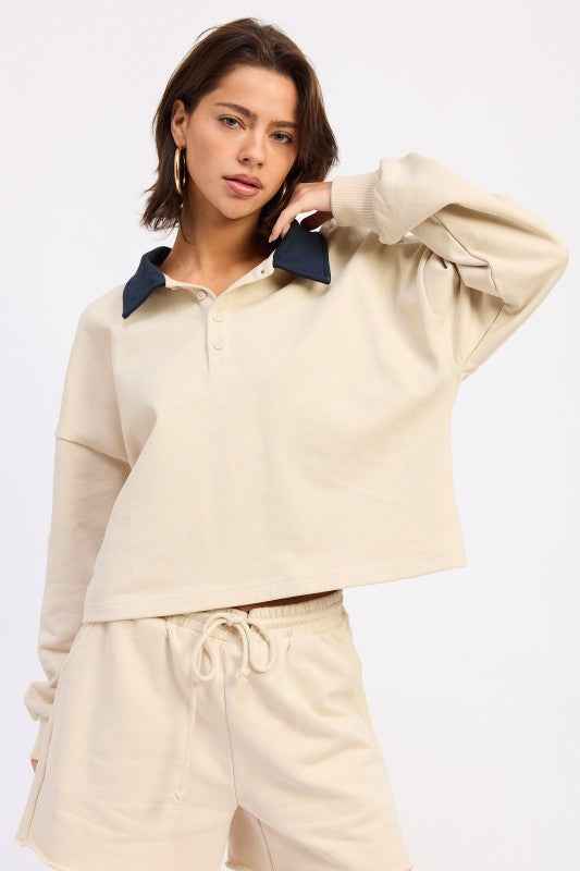 CONTRAST COLLAR PULLOVER TOP 25066198_766038b9-5d37-4c0a-870e-404ed284b2a3