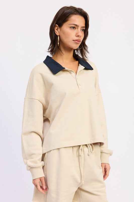 CONTRAST COLLAR PULLOVER TOP 25066198_c9375248-de8b-435c-9fed-48af91194556