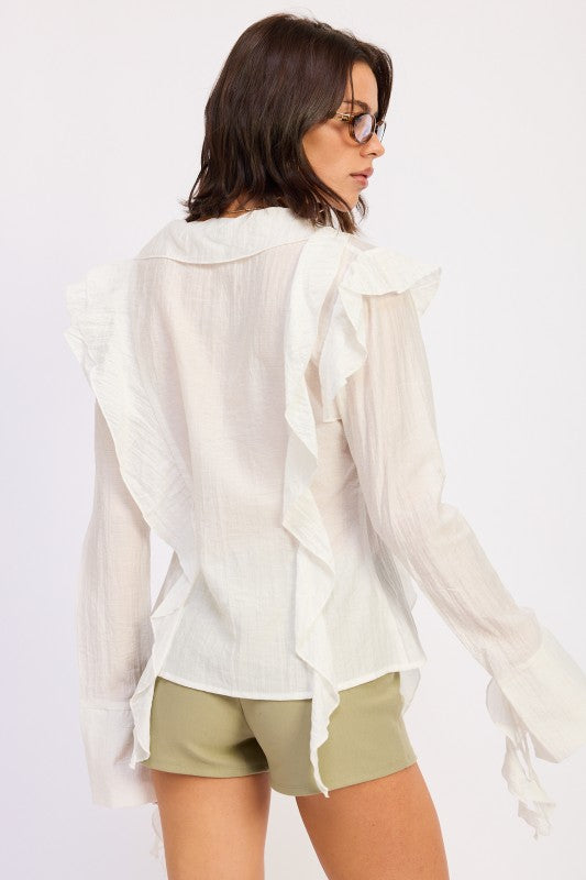 TIE FRONT RUFFLED TOP 25066277_224b16f0-24e1-4246-9c0f-3ee3e962bbf8