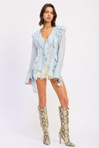 TIE FRONT RUFFLED TOP 25066277_5e259e50-02d6-452e-954f-72047fdb35f5