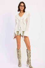 TIE FRONT RUFFLED TOP 25066277_dcad2c47-f86f-4a08-8d10-824f955a3677