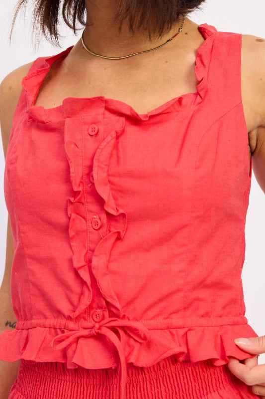 RUFFLED TANK WITH BUTTON FRONT 25066320_9f4c0d45-cdd5-459e-ae89-e46ebfba7bdf