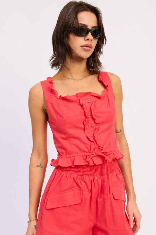 RUFFLED TANK WITH BUTTON FRONT 25066320_e3cef011-e19b-44c8-9809-41bb89d4d661