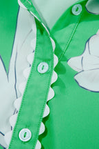 Floral Ric Rac Edge Puff Sleeve Button Up Summer Shirt 2506bf1d-0bfd-4319-83de-c3ba8eaace14-Max-Origin