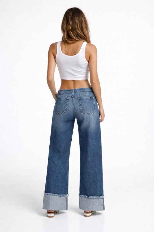 Gary Low Rise Cuffed Jean in Light Wash 25076834_25de59d3-d68a-4c43-8c45-2e361c7d7229