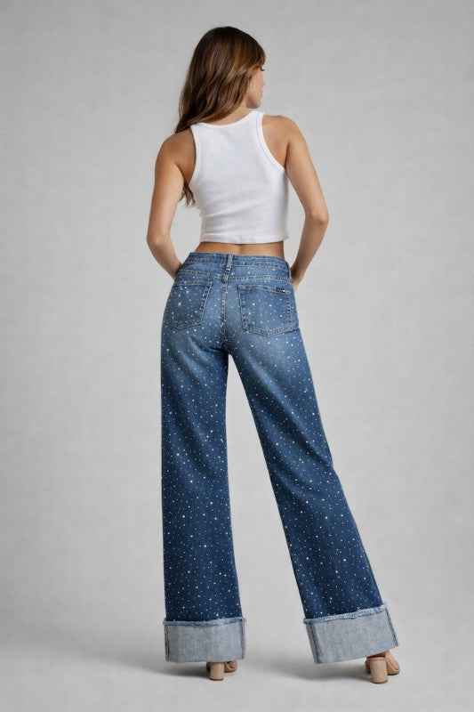 Luxe Low Rise Rhinestone Jean Medium Blue 25091274_0b17d74d-2cc4-4ec0-9ab6-de9964e7b748