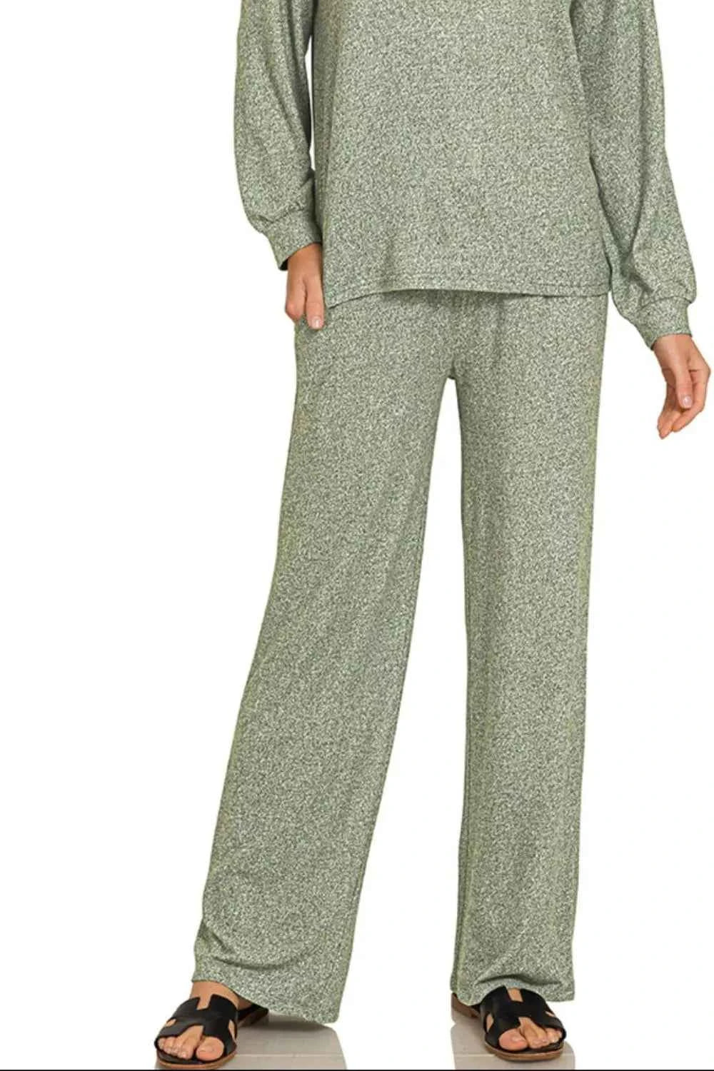 Zenana Soft Melange Long Sleeve Tee & Pants Set 250cd295-055e-46c2-b174-d733da75368f-Max-Origin
