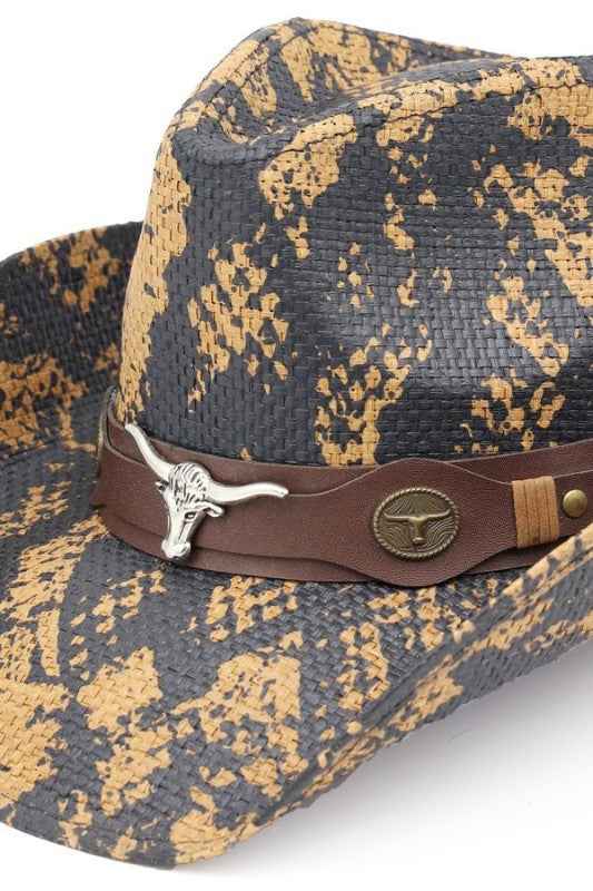 Western Longhorn Snake Printed Cowboy Hat 25134401_cdb803ab-ec06-4519-bc80-4085364360f9