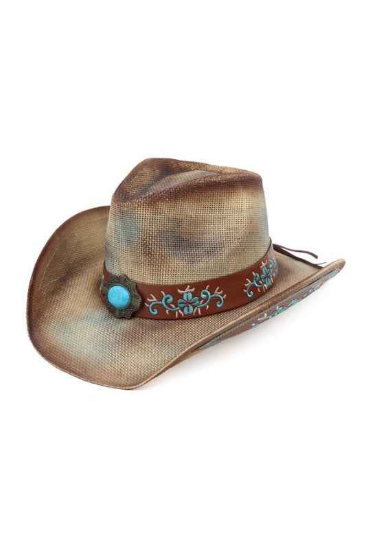 Embroidered Brim Turquoise Hatband Cowboy Hat 25134455_3c403735-bfc7-4f6c-9d36-7c8fac5ebf60