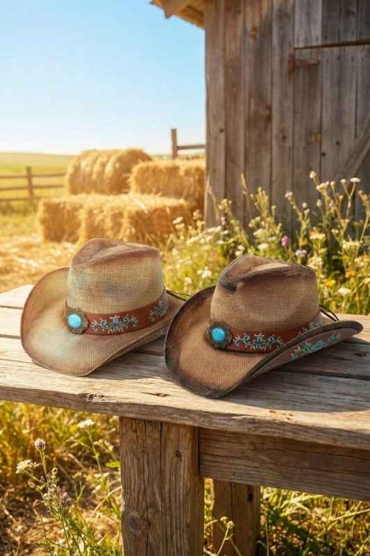 Embroidered Brim Turquoise Hatband Cowboy Hat 25134455_6031a8ec-e2ce-4e6f-a262-d1343436748c
