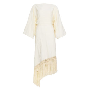Vintage Tassel Knit Sweater Dress White M 251516EFCAE0DBE9C5D1A1D9B793B687