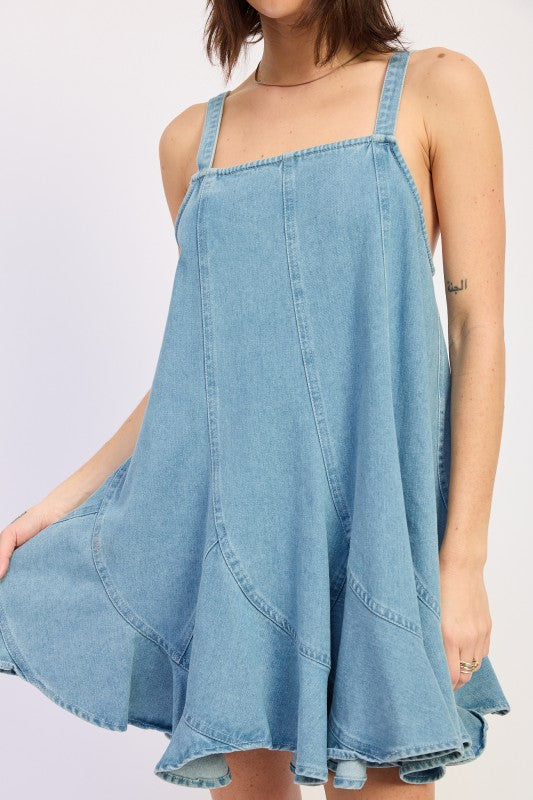 Paneled denim overall dress 25189353_4fd8f18b-0b40-41b3-a721-5a0a65009976