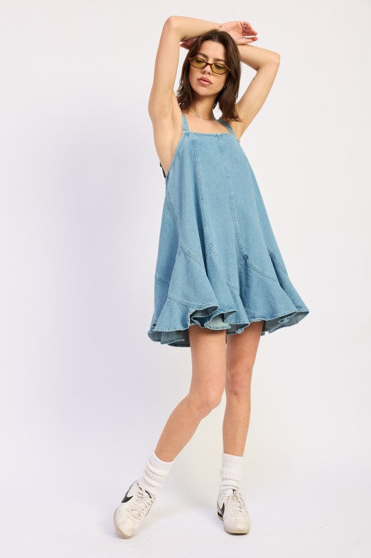 Paneled denim overall dress 25189353_85f6233d-a070-4235-9d5f-09d44761eb81