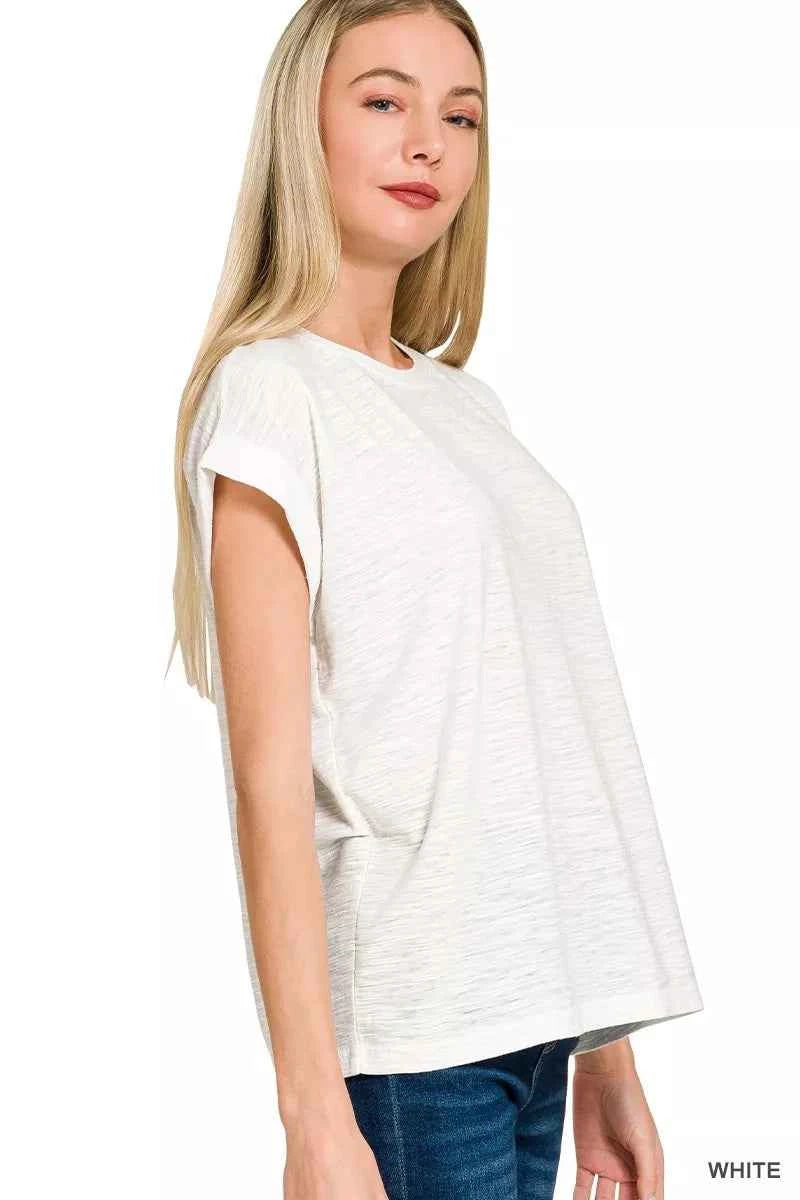 Zenana Slub Cuffed Sleeve Tee 251edc0b165c4ff9beb388d5ff03fa46-Max-Origin