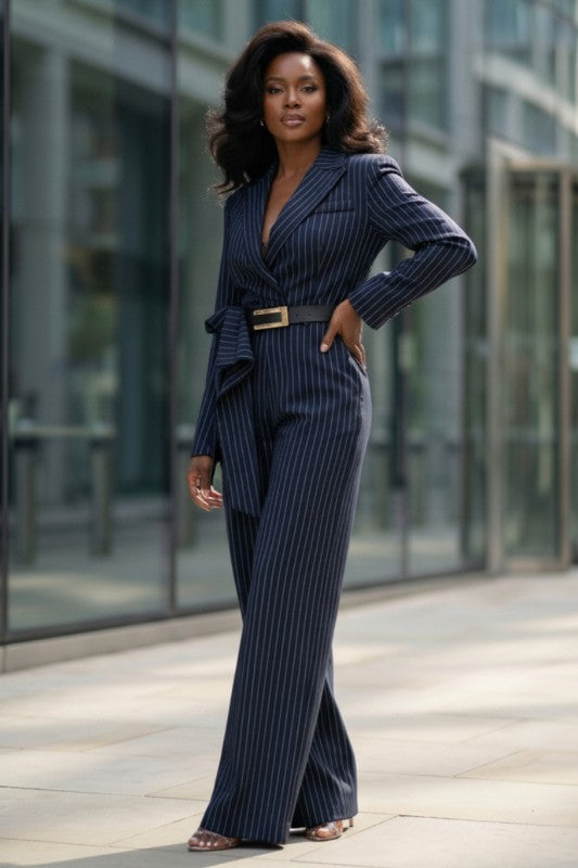 Pinstripe Tailored Belted Jumpsuit Navy WHITE 25209291_42e5e935-fc5f-40ea-9fee-b7b5353260d0
