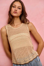 SO ME Crochet Lace Light Weight Sweater Vest 2531f793fc2d4ef3beb7fc539578d6c4-Max