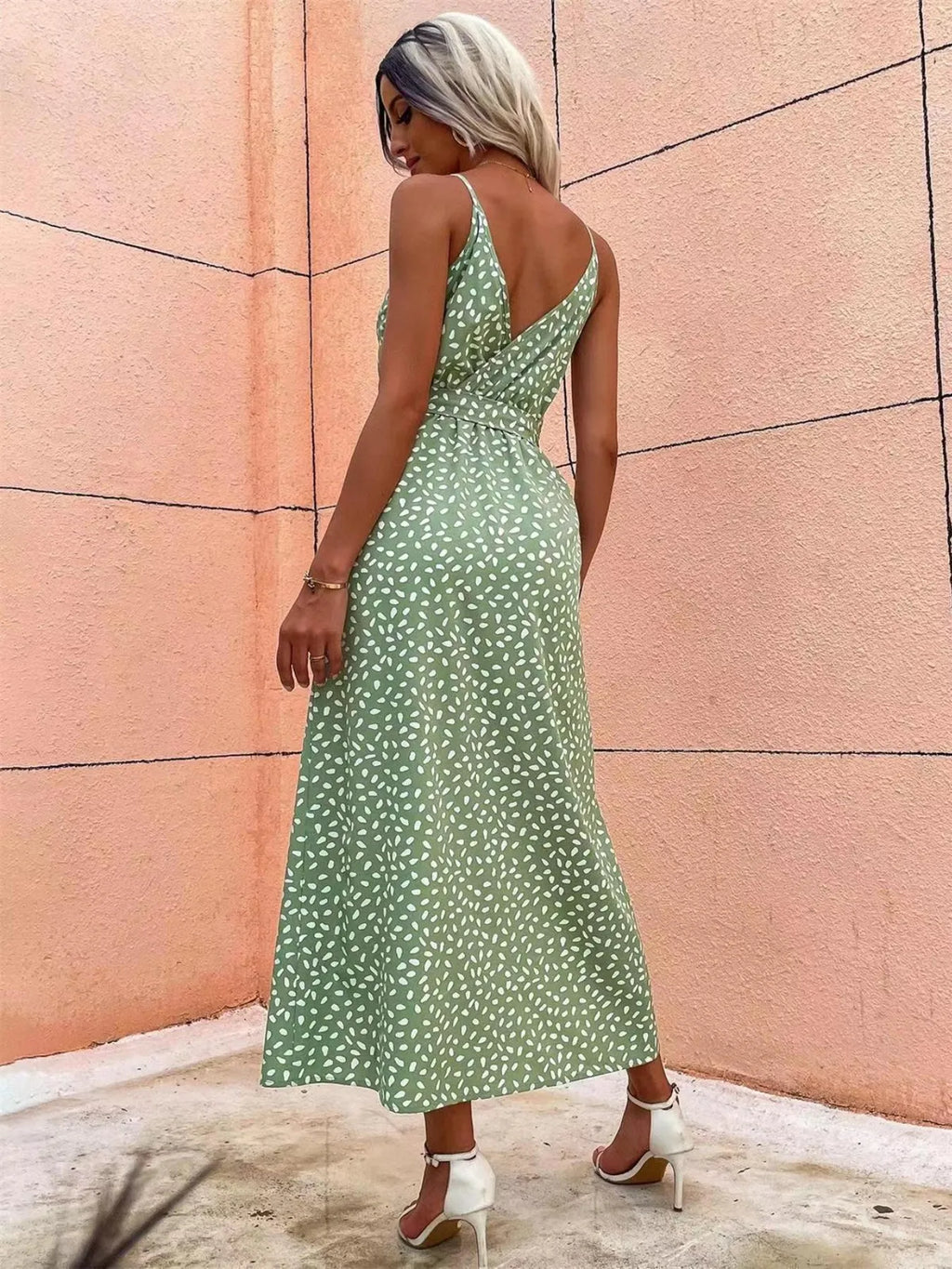 Slit Printed Surplice Midi Dress 2535d867-0cd1-4192-9b92-bf5d8a5850aa-Max-Origin
