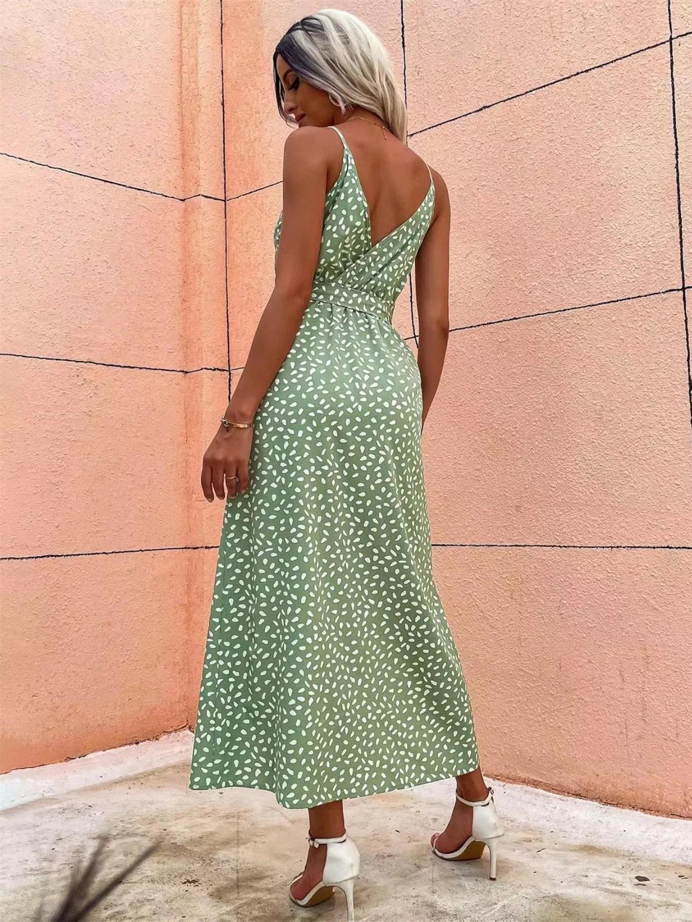 Slit Printed Surplice Midi Dress 2535d867-0cd1-4192-9b92-bf5d8a5850aa-Max-Origin