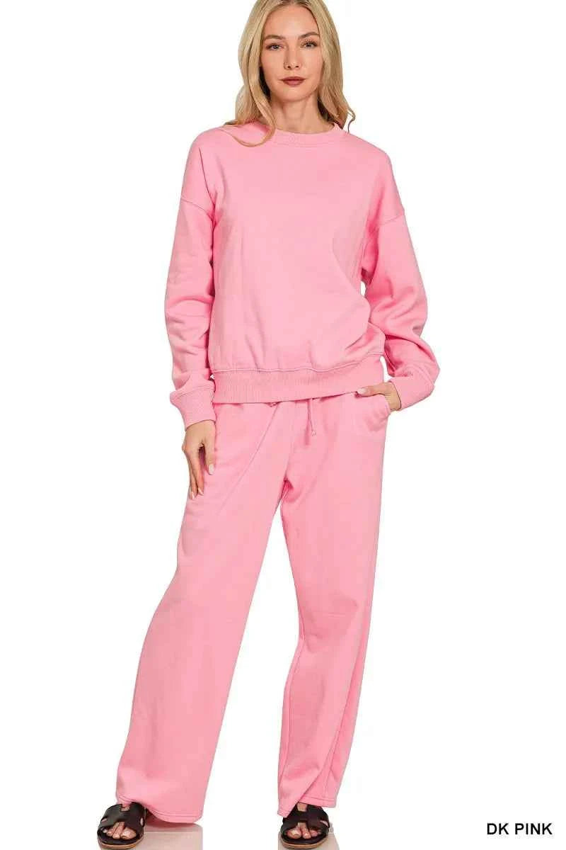 Zenana Fleece Long Sleeve Top and Sweatpants Set DK PINK 255abcc6e8db4cd9bb695b3ae229e78b-Max-Origin