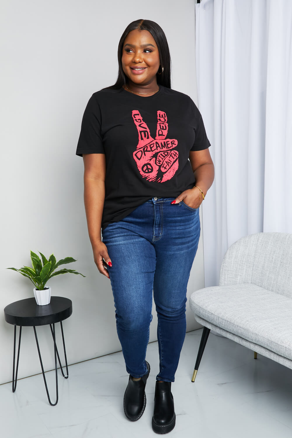 mineB Full Size Graphic Tunic T-Shirt 256a15c0f0fb43d0a7f250df4f92eab2-Max