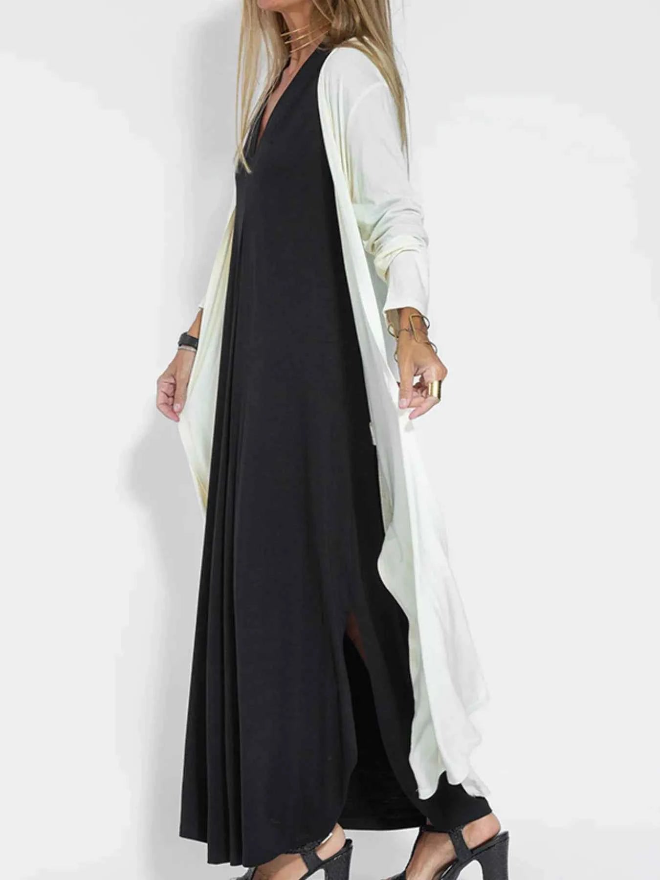 Full Size Open Front Side Slit Longline Cardigan Plus Size 2578e1bd-dc57-4b7e-80c5-eaa5a1f2b15a-Max-Origin