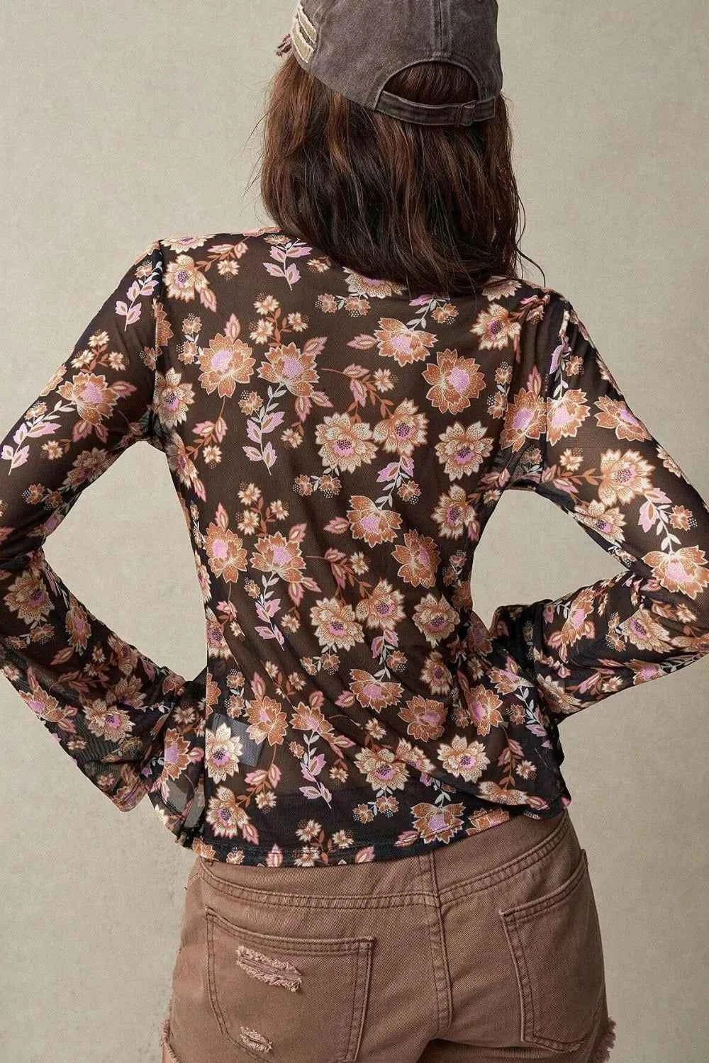 Floral Button-Front Shirt with Bell Sleeves 257db8d2-9569-4d9b-84a4-6ac00e7f9d2a-Max-Origin