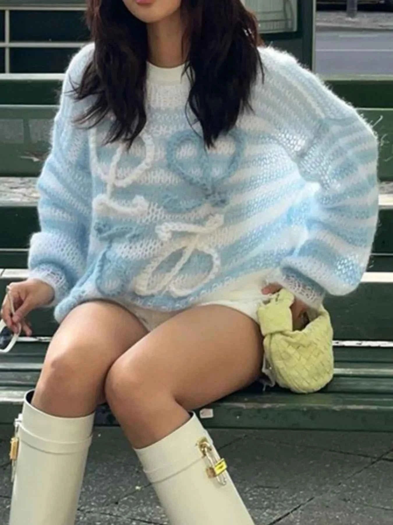 Colorful Abstract Pattern Striped Sweater