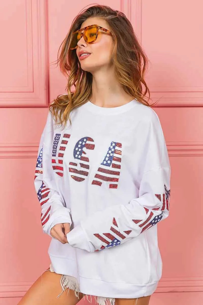 BiBi American Flag USA and Star Sequin Sweatshirt 2583c449352f4fc4a0edf67ff97db46f-Max-Origin