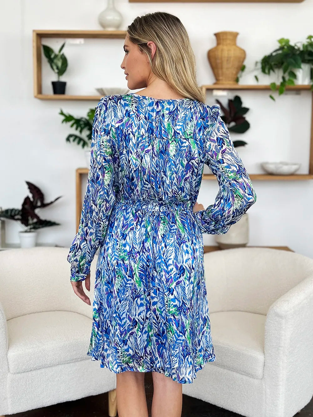 Double Take Full Size Printed Drawstring Waist Long Sleeve Dress 2591ba13-3ffd-405a-81c0-febd1fcfd06e-Max