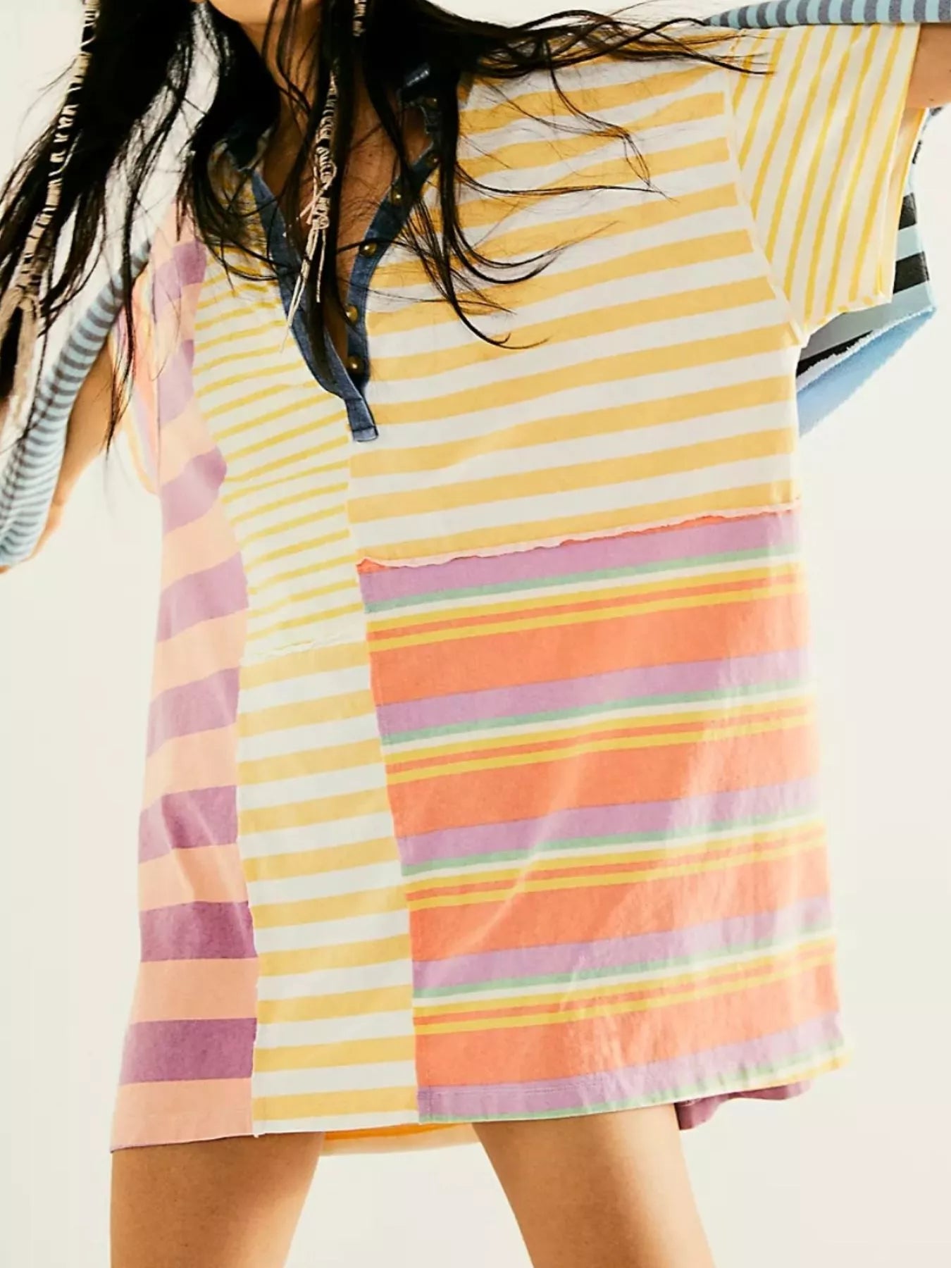 Striped Oversized Half Button Shirt Dress 25933fa6-fc2a-48ed-845b-fcbc50207680-Max-Origin