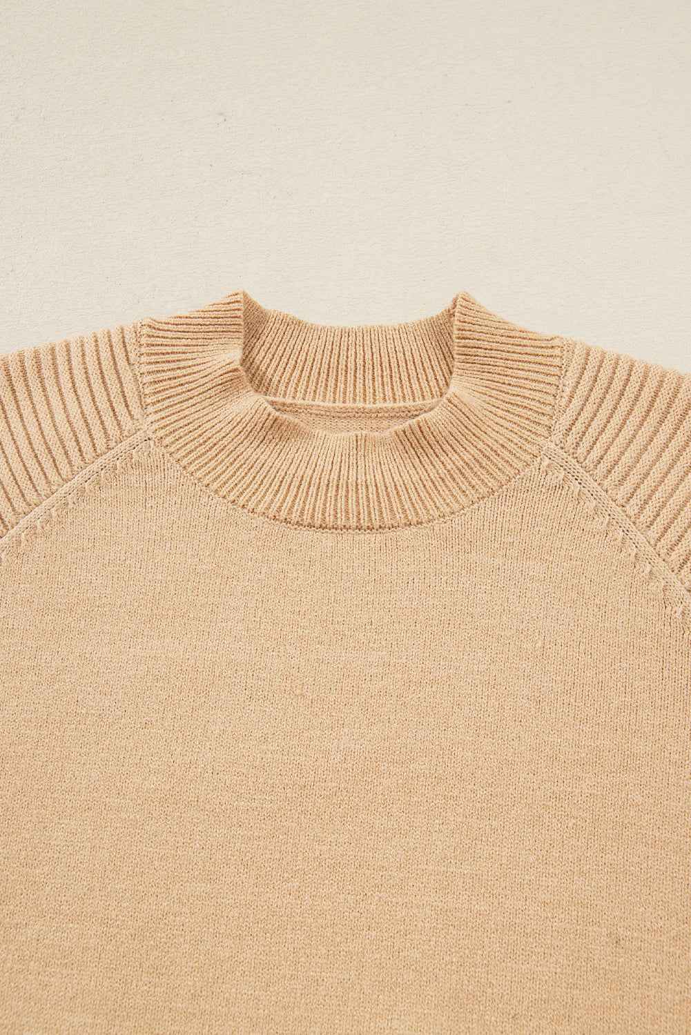 Black High Neck Puff Sleeve Sweater Pleated Mini Skirt 2pcs Knitted Outfit 25a93a657e91c906