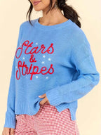 Stars and Stripes Patriotic Drop Shoulder Sweater 25acce50e8014f52baed1916b2df617f-Max-Origin