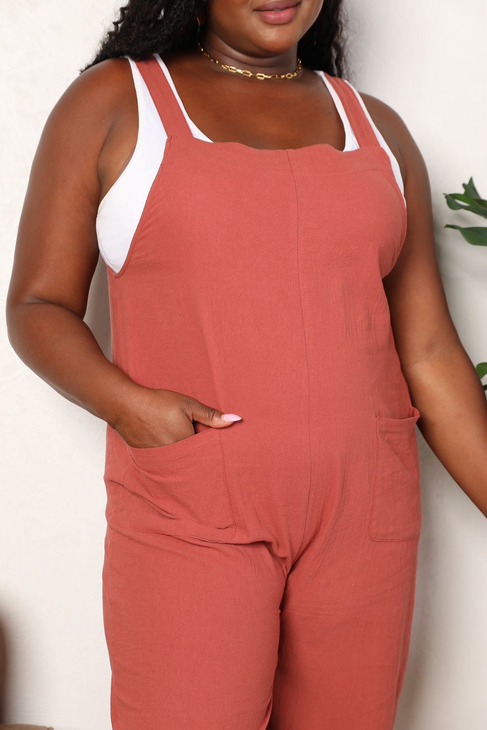 Perfee Wide Leg Overalls with Front Pockets 25ad7f9328b743adb91fdc7a8dc7136b-Max
