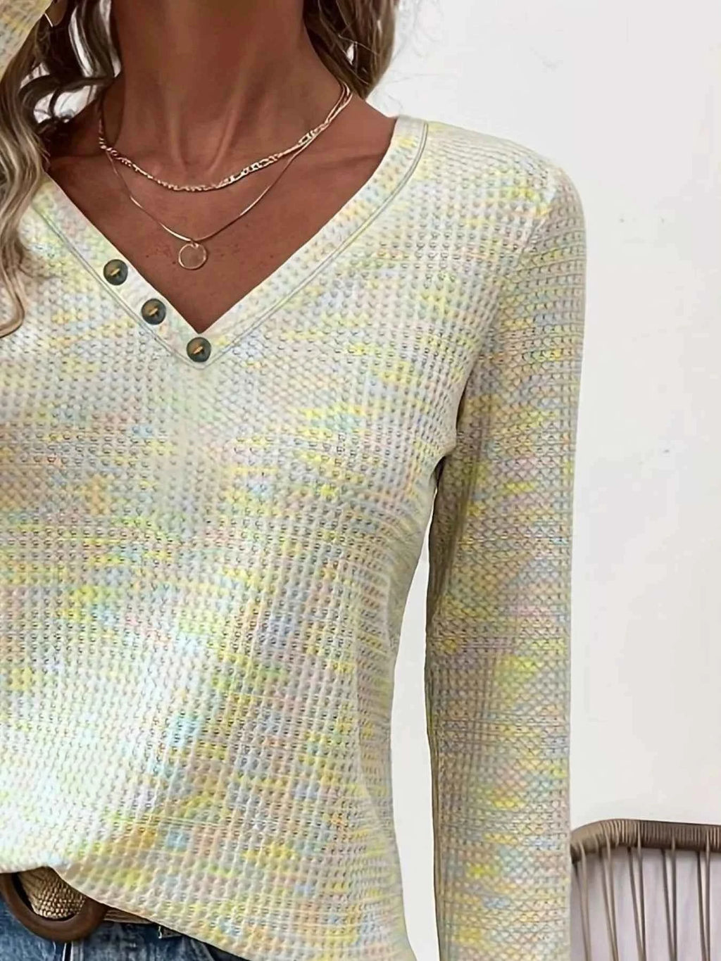 Decor Button V-Neck Long Sleeve Top 25ff0e70-d85a-409a-8129-4e1810e3f355-Max-Origin