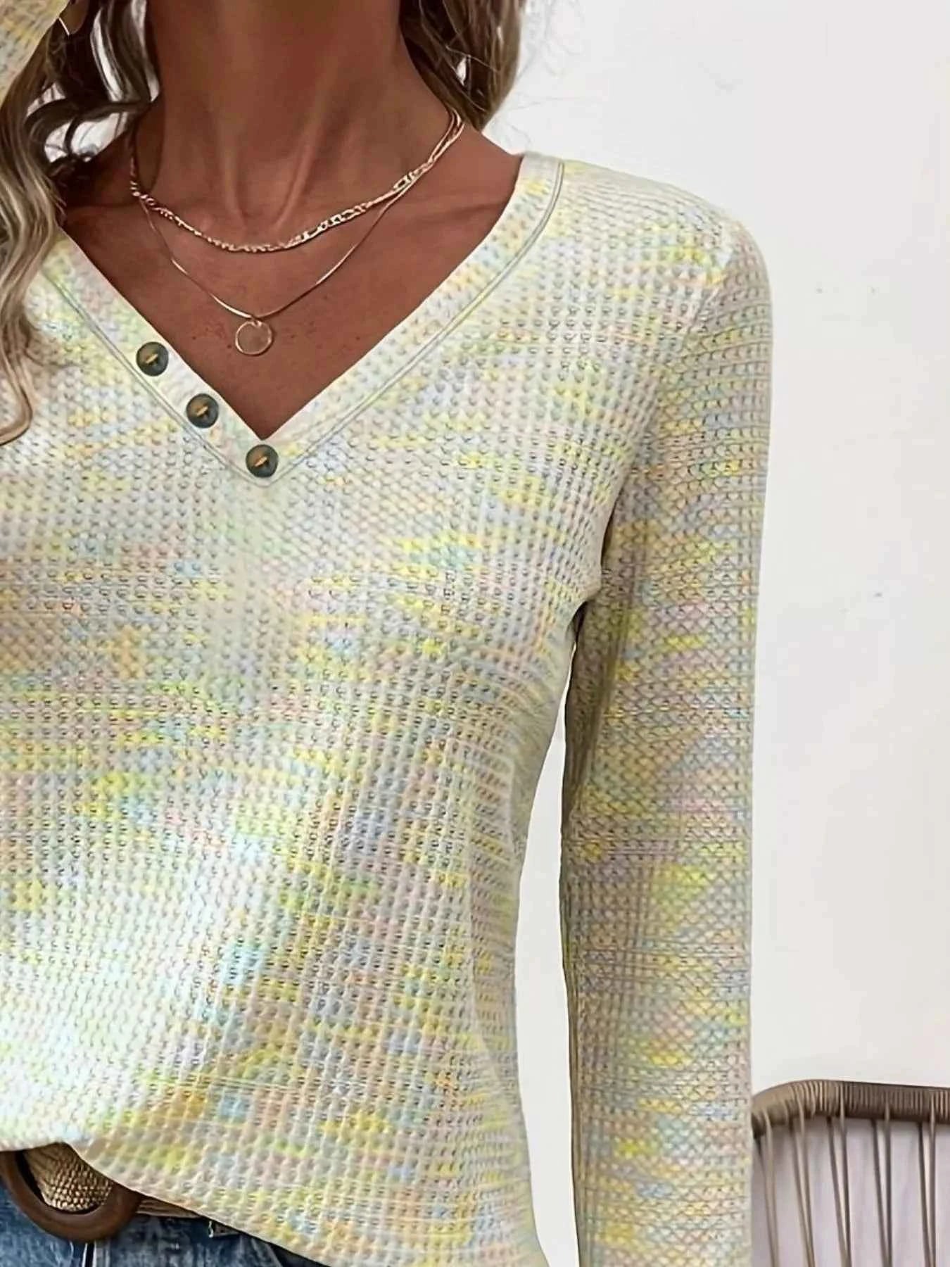 Decor Button V-Neck Long Sleeve Top 25ff0e70-d85a-409a-8129-4e1810e3f355-Max-Origin