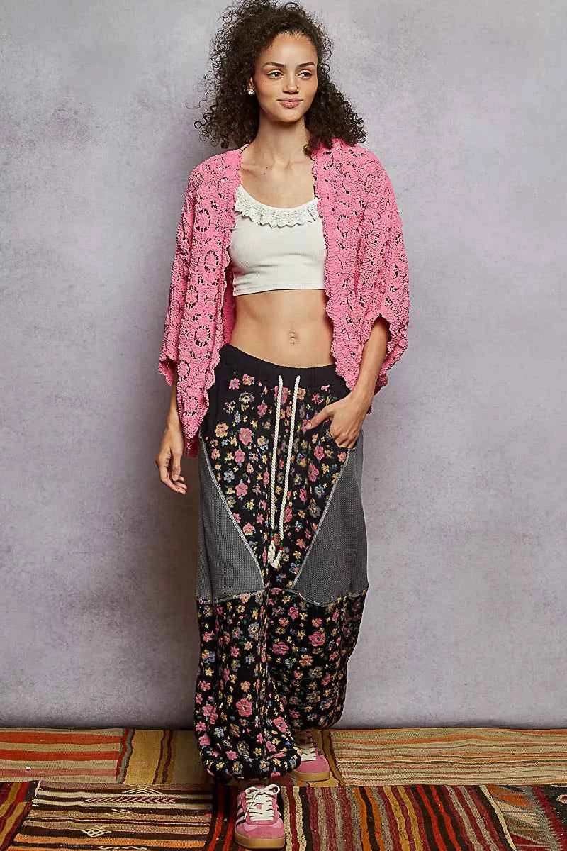 POL Floral Pattern Open Front Cardigan 260458c9-4e65-41eb-8ca7-4c56a3eb8f11-Max-Origin