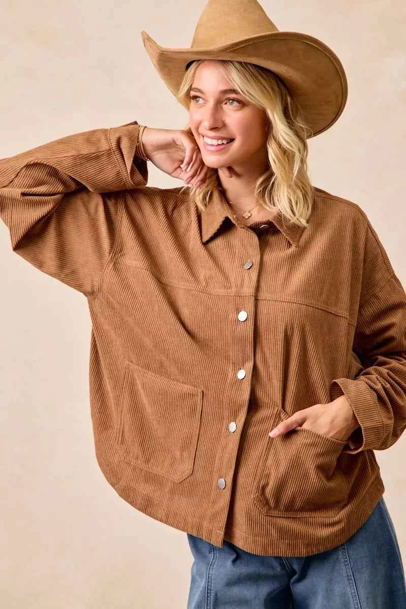 Corduroy Relaxed Fit Shacket with Back Pleat 260762af6a634271883787628c2bda6e-Max-Origin