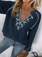 Paisley Notched Balloon Sleeve Blouse 2609f05f-d79f-464b-89e5-5e130b64ddd9-Max-Origin