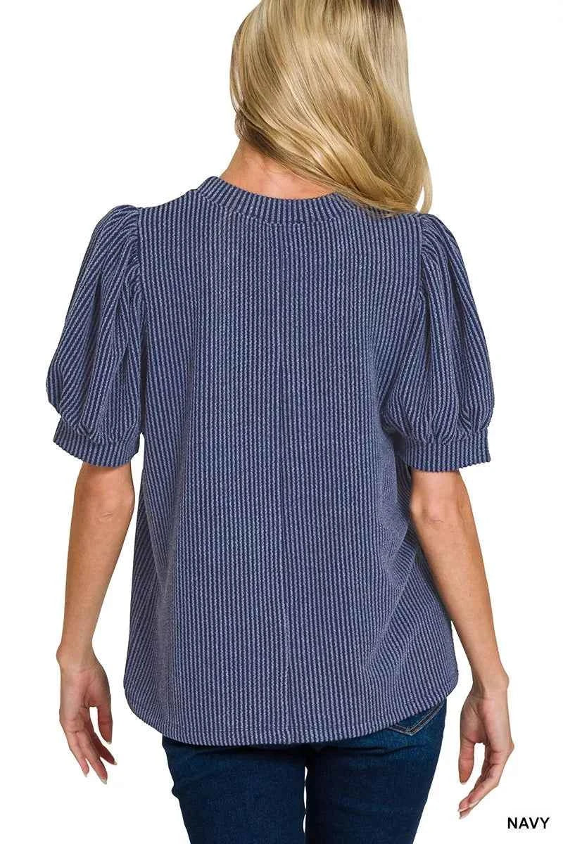 Zenana Raised Rib Puff Sleeve Top 260f4cfcc26e4122bd871ab722327c25-Max-Origin