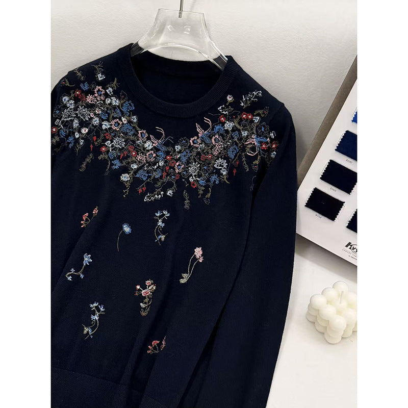 The Embroidered Signature Crewneck Sweater Navy Blue 261648297DAF5A3AB420CAF692F380C6_8123499e-2c1c-49c6-959a-a89e671b9cd0
