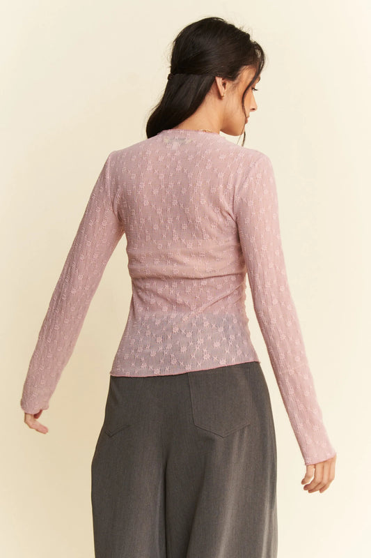 Long Sleeve Sheer Small Embroidered Bows Lace Top 261939c200364e628887313c02d43193-Max-Origin