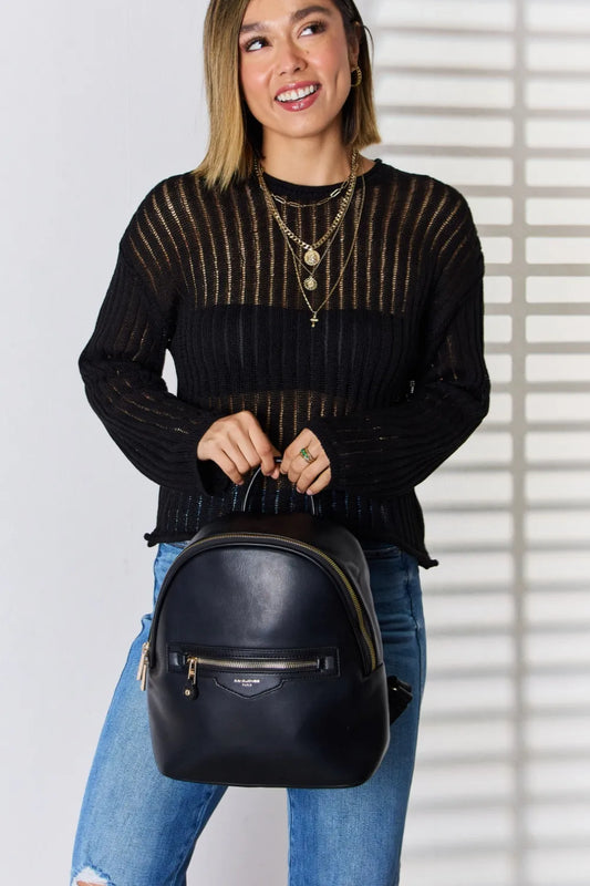 David Jones PU Leather Backpack 261e2978-7ee5-43fb-ba54-4e1991b27f8e-Max