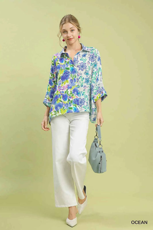 Mixed Floral Oversized Button Down Shirt 262be08f-25ee-4199-9ea3-db3d4687c5ab-Max-Origin